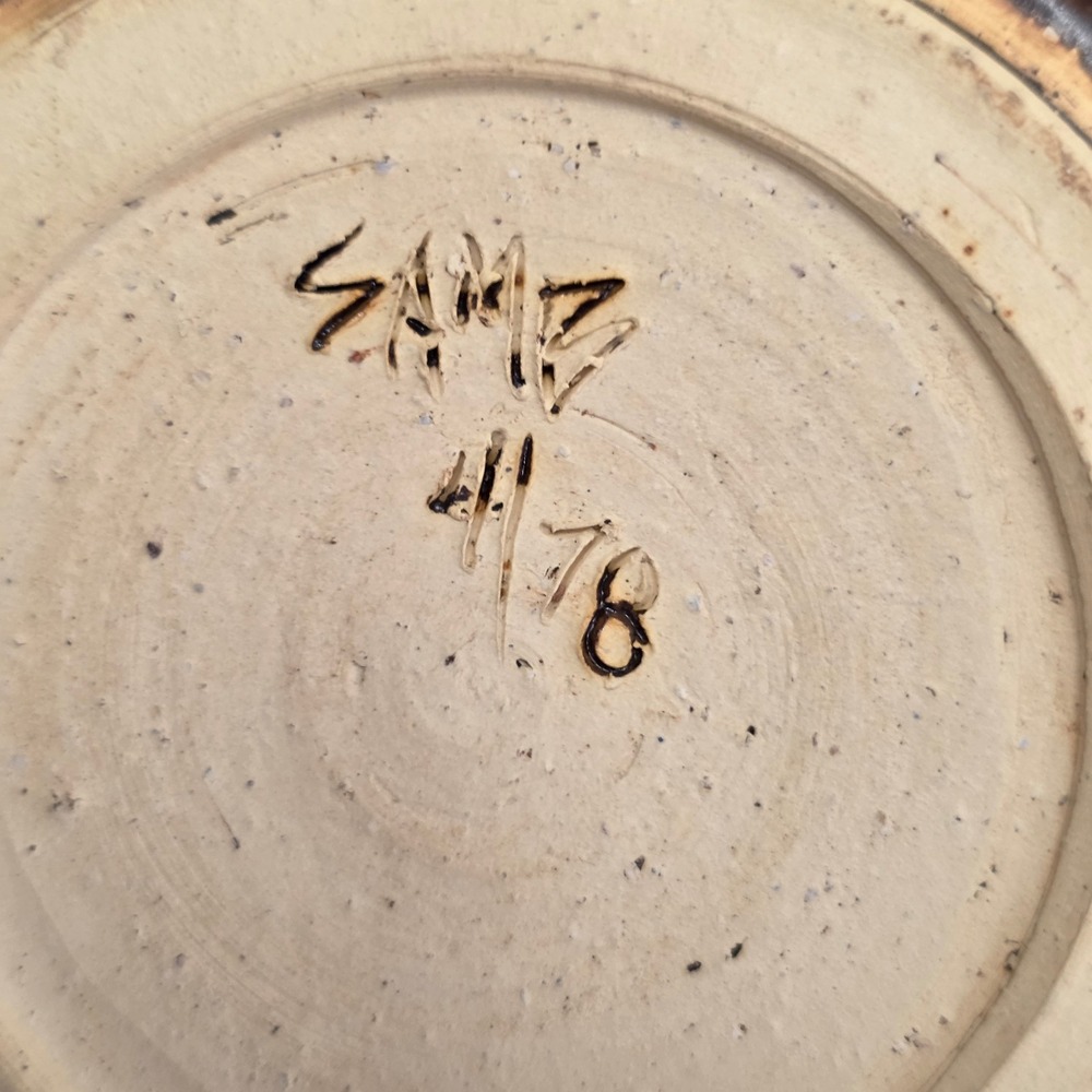 Vintage Stoneware Pot‎ with Lid Handcrafted Rustic Brown Ceramic Kitchenware - Picture 6 of 9